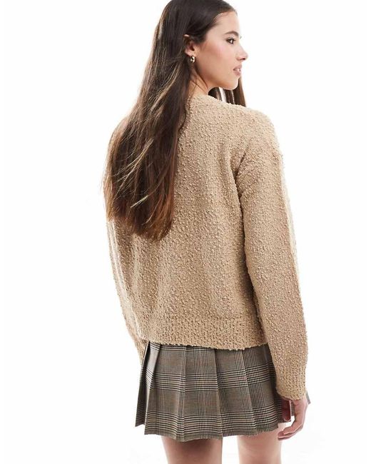 Brave Soul Natural Textured Knit Cardigan