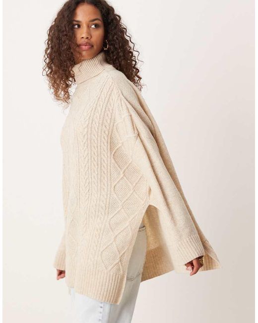 Barbour Natural Burne Knitted Cape