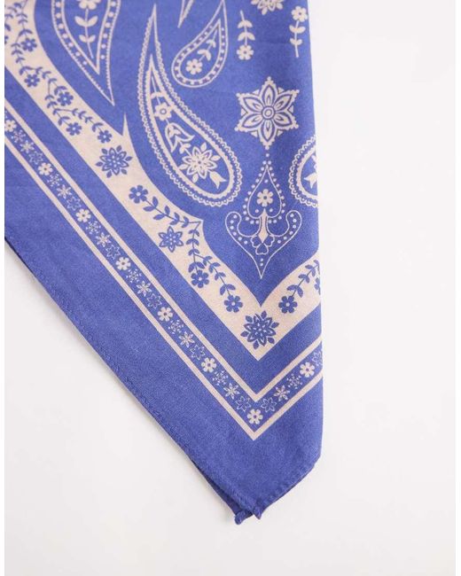 ASOS Bandana Met Paisley Motief in het Blue voor heren