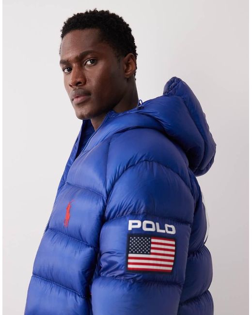 Polo Ralph Lauren Blue Team Usa Hawthorne Ripstop Jacket for men