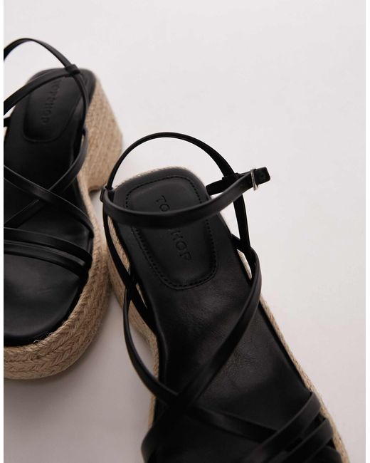 TOPSHOP Brown Jess Espadrille Wedge