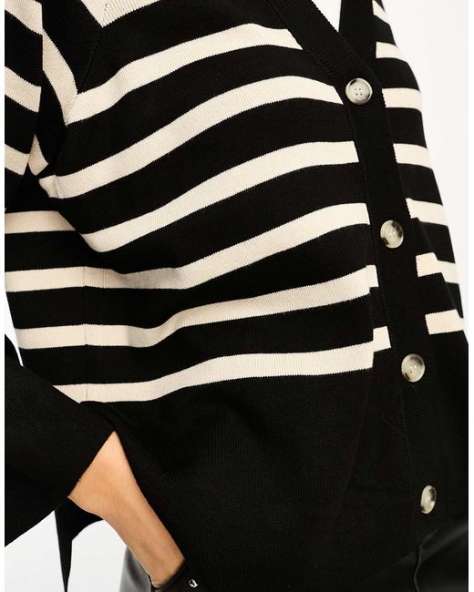 Object Black Button Through Knitted Cardigan