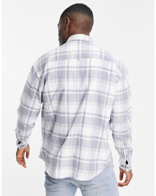 Chemise à carreaux oversize style années 90 ASOS pour homme en coloris Gris  | Lyst