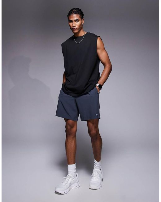 4505 Brown Icon Cotton Oversized Pump Training Tank With Quick Dry Finish for men