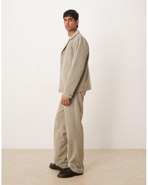 ASOS Natural Smart Straight Pants for men