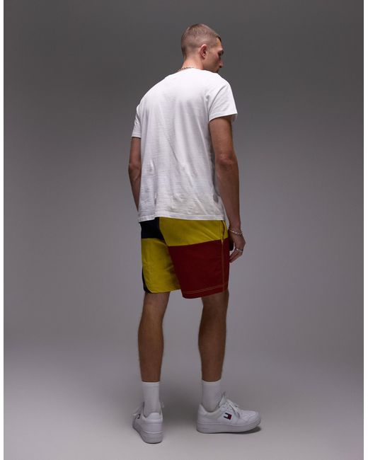 Tommy Hilfiger – blockfarben-shorts in Gray für Herren