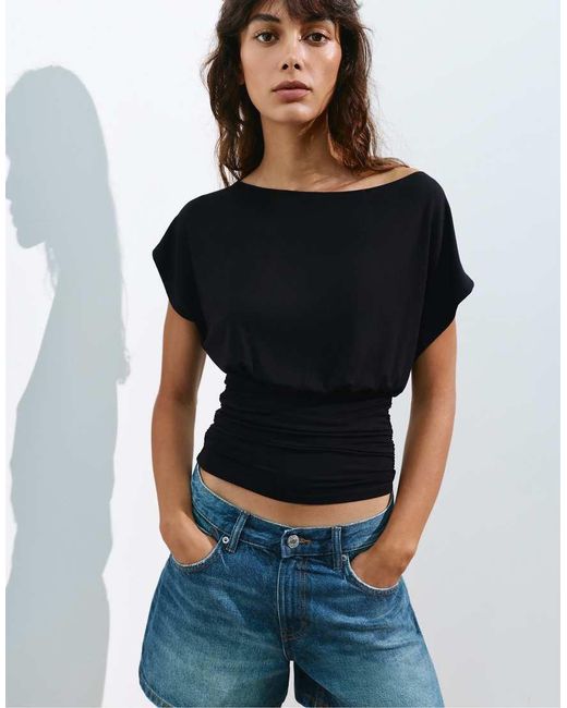 Pull&Bear Blue Asymmetric Top