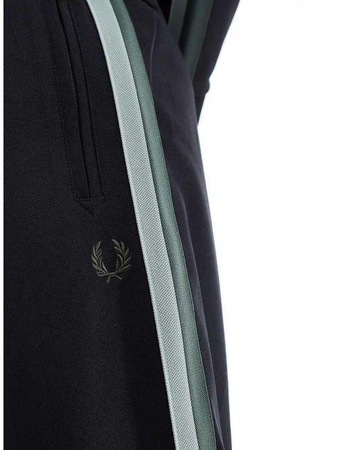 Joggers De Chándal Negros Con Cinta Del Logo En Dos Colores De (Parte De Un Conjunto) Fred Perry de hombre de color White