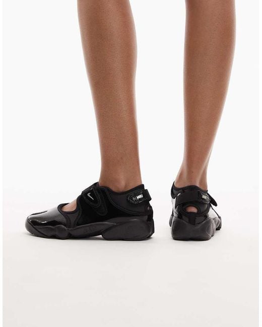 Nike Black Air Rift Patent Trainers