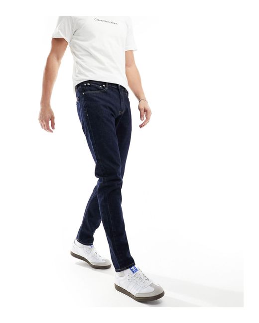 Calvin Klein – schmal zulaufende, enge jeans in Blue für Herren