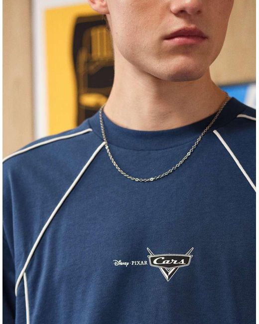 ASOS Blue Disney Pixar Oversized T-shirt With Cars Print