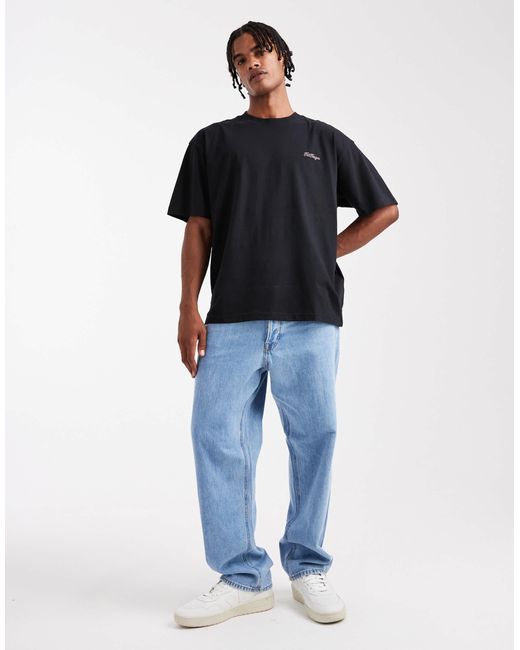 Only & Sons Black Relaxed Fit T-shirt With Diner Graphic Print for men