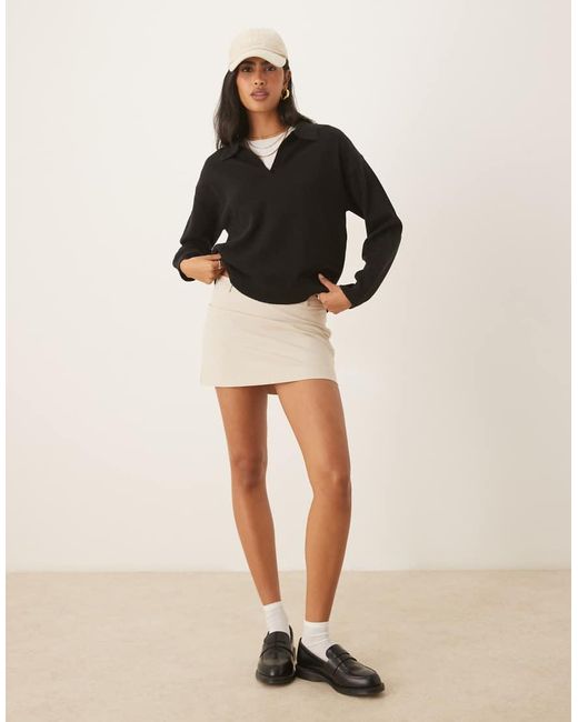 Glamorous Black Polo Knit Sweater