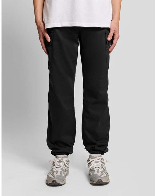Lyle & Scott White Trousers Cuffed Cargo Trousers for men