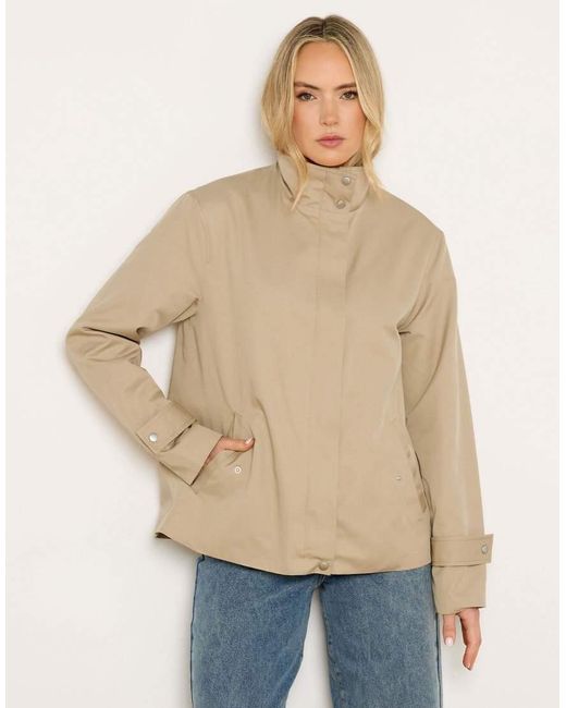 Long Tall Sally Blue Funnel Neck Jacket