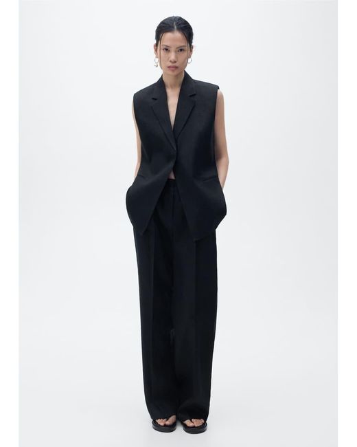 Mango Blue 100% Linen Straight Trouser Co-ord