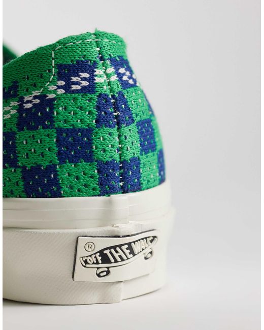 Vans Authentic – sneaker mit schachbrettmuster in Green für Herren