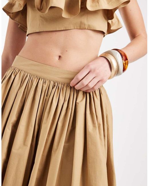 ASOS Natural Knee Length Skater Skirt