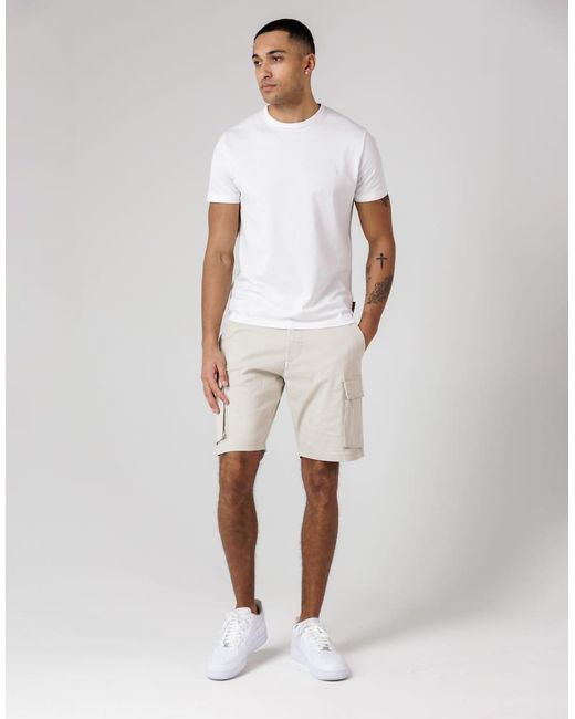 French Connection Natural Cotton Cargo Shorts for men