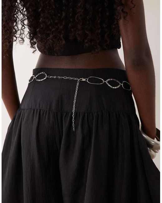 ASOS Black Oval Ring Chain Belt