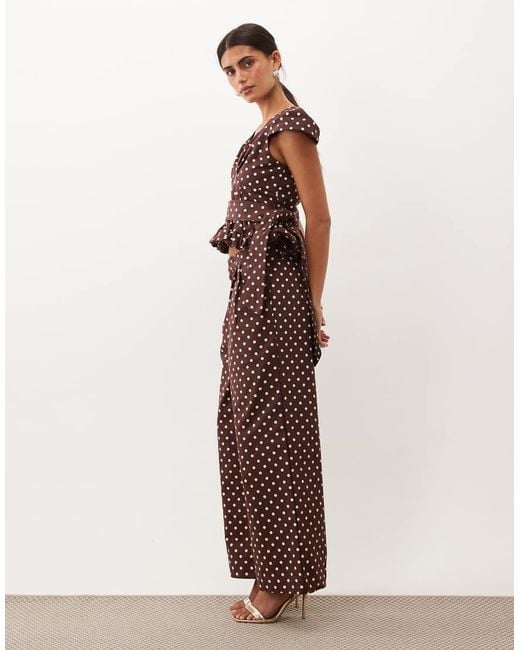 Sister Jane Brown Arles Mid Rise Straight Leg Pants
