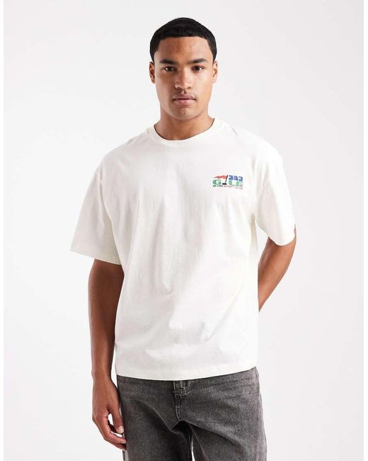 Jack & Jones Oversized T-Shirt Met Golfprint in het Gray voor heren