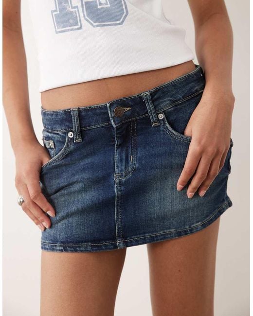 Cotton On Blue Micro Mini Denim Skirt