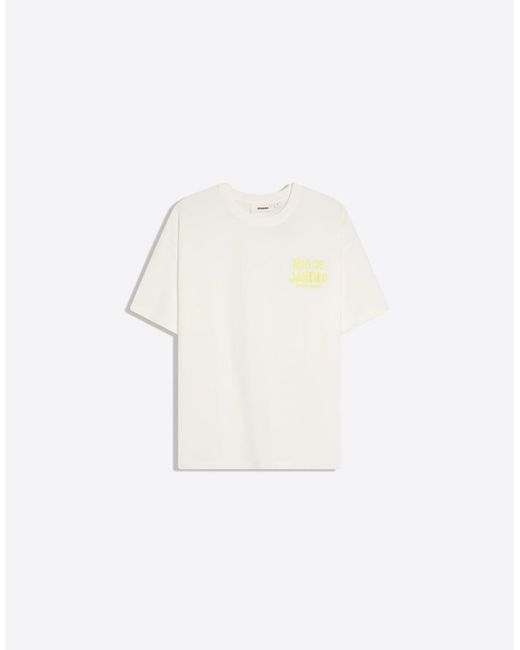 Bershka Blue Short Sleeve Print T-shirt