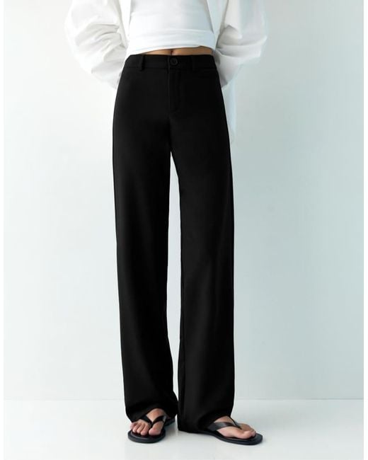 Pull&Bear Black Pants With Back Pockets