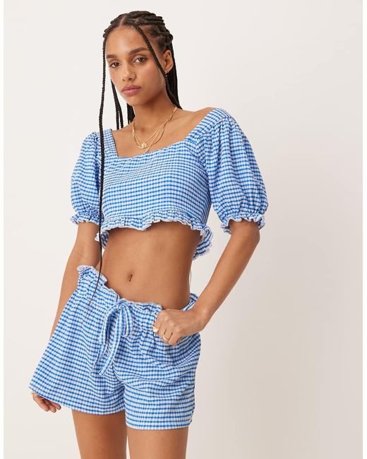 ASOS Blue Mini Short Co-ord