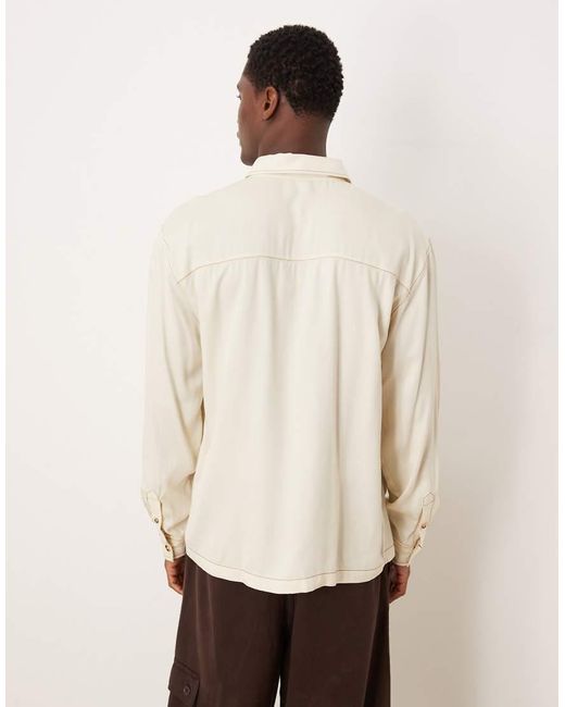 ASOS Natural Relaxed Shirt for men