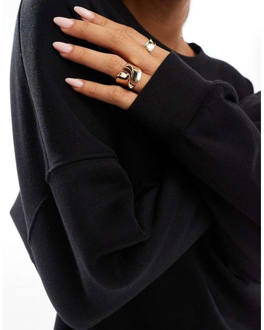 Vero Moda Black Oversized Sweatshirt Co-Ord