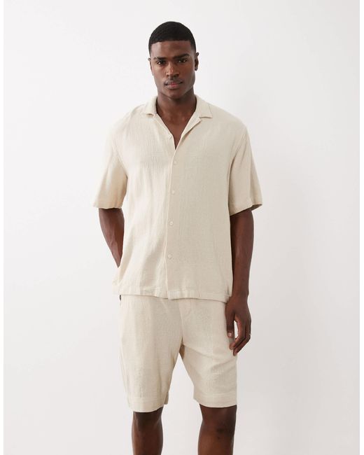 Chemise d'ensemble texturée - beige SELECTED pour homme en coloris Natural