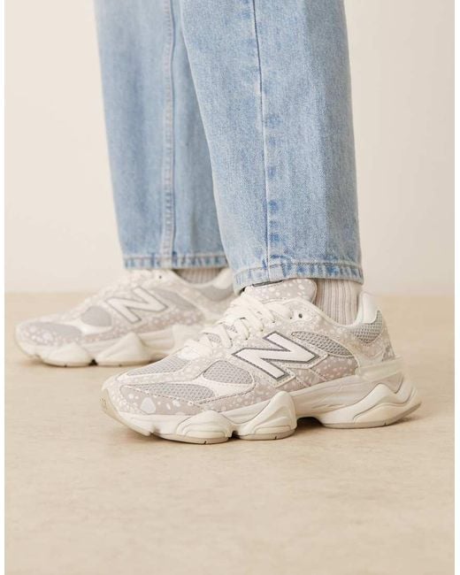 New Balance Blue 9060 Deer Print Trainers