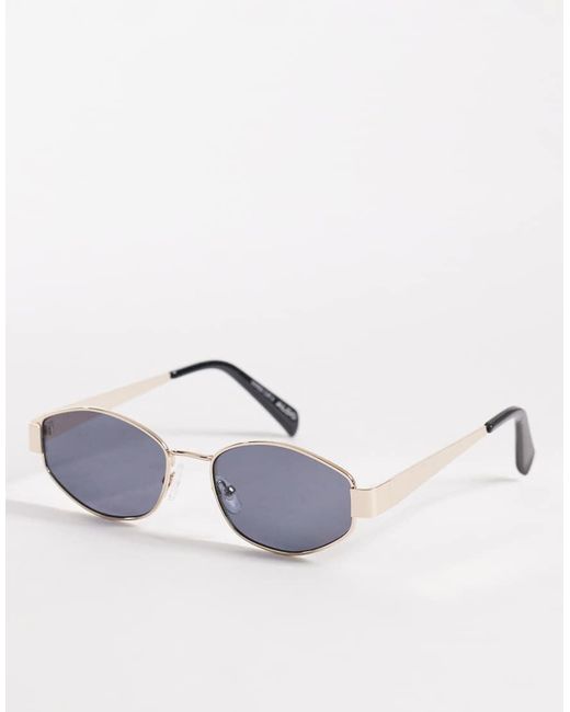 ALDO Metallic Miiaa Oval Metal Frame Sunglasses