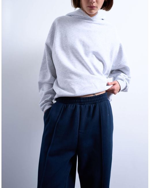 TOPSHOP Blue Pintuck Cuffed Jogger