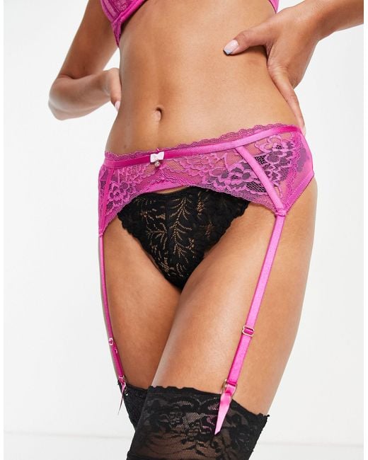 Ann Summers Pink Sexy Lace Suspender Belt