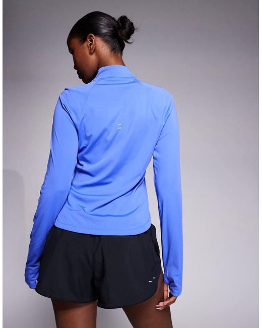 Nike Blue Nike Tempo Running Shorts With Swoosh Detail