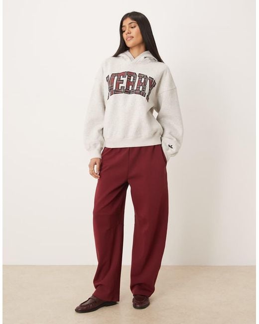Abercrombie & Fitch Gray Holiday Graphic Hoodie