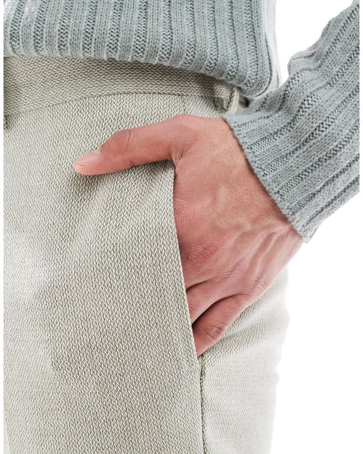 ASOS – schmal zulaufende anzughose aus wollmix in White für Herren