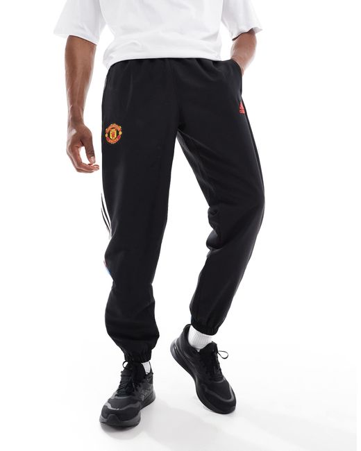Adidas Originals Blue Adidas Football Manchester United Urban Purist Trackpants for men