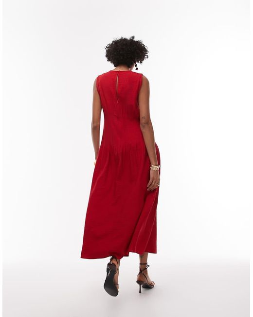 Vestito Midi A Corsetto di Mango in Red