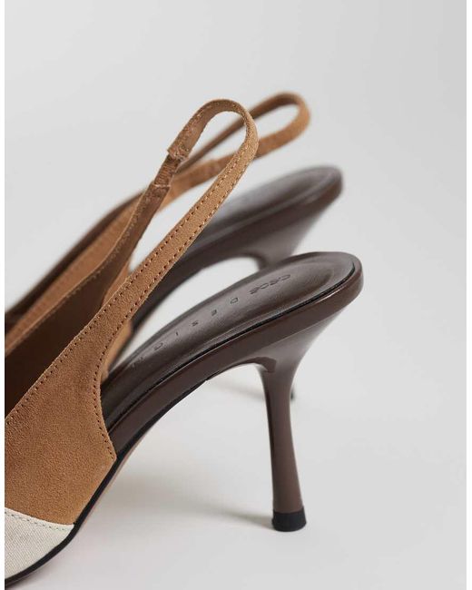 ASOS White Sabrina Slingback Stiletto Heels