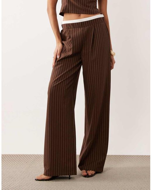 The Frolic Natural Exclusive Contrast Double Waist Band Straight Leg