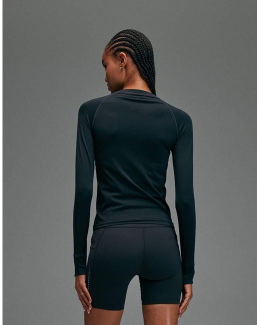 4505 Black Premium Lightweight Ultrasoft Seamless Running Long Sleeve