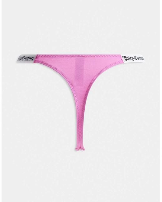 Juicy Couture Pink 3 Pack Logo Thongs