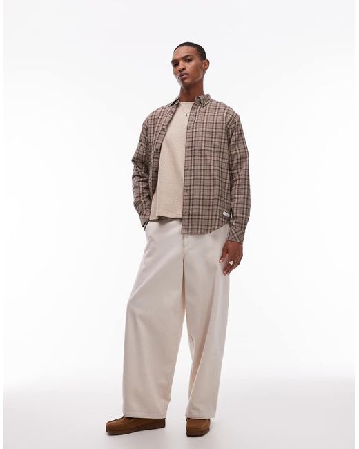 Camicia Classica di Element in Brown da Uomo