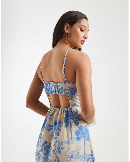 Vero Moda Blue Halter Maxi Dress