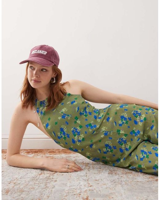 Reclaimed (vintage) Green Cami Jumpsuit With Open Back