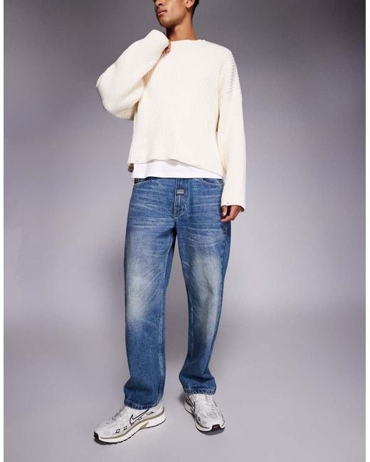 Aape By A Bathing Ape Blue Aape By A Bathing Ape Loose Fit Denim Jeans for men